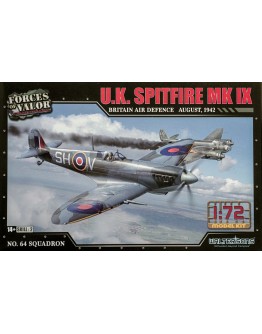 FORCES OF VALOR 1/72 SCALE PLASTIC MODEL KIT - 87007 - U.K. Spitfire MK IX