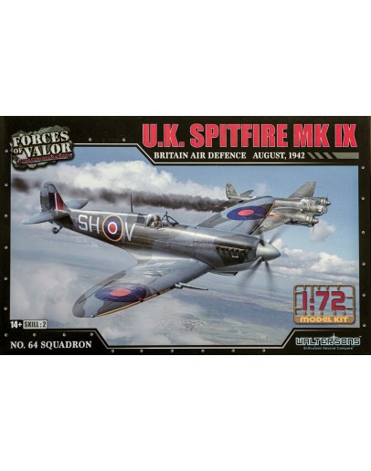 FORCES OF VALOR 1/72 SCALE PLASTIC MODEL KIT - 87007 - U.K. Spitfire MK IX