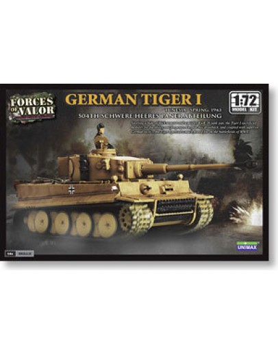 FORCES OF VALOR 1/72 SCALE PLASTIC MODEL KIT - 87010 - German Tiger I