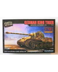 FORCES OF VALOR 1/72 SCALE PLASTIC MODEL KIT - 873002A - GERMAN KING TIGER - ARDENNES DECEMBER, 1944 - FOV373002A 