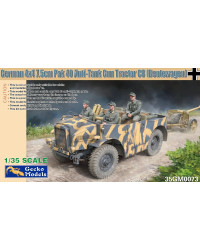 GECKO MODELS 1/35 SCALE PLASTIC MODEL KIT - GM35073 - German 4x4 7.5cm Pak 40 Anti-Tank Gun Tractor C8 (Beutewagen)