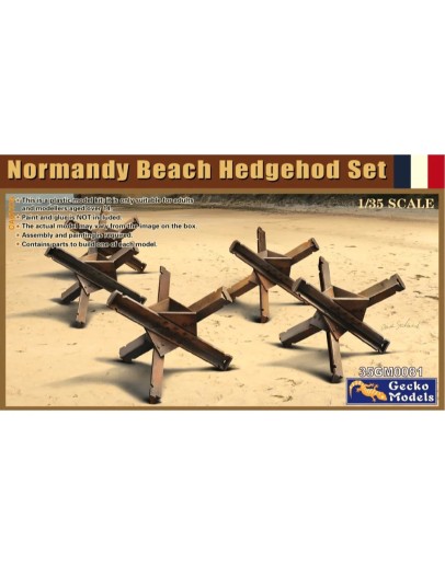 GECKO MODELS 1/35 SCALE PLASTIC MODEL KIT - GM35081 - NORMANDY BEACH HEDGEHOG SET