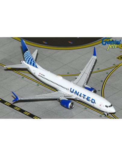 GEMINI JETS 1/400 SCALE DIE-CAST MODEL - GJUAL2225 - United Airlines Boeing 737 MAX8