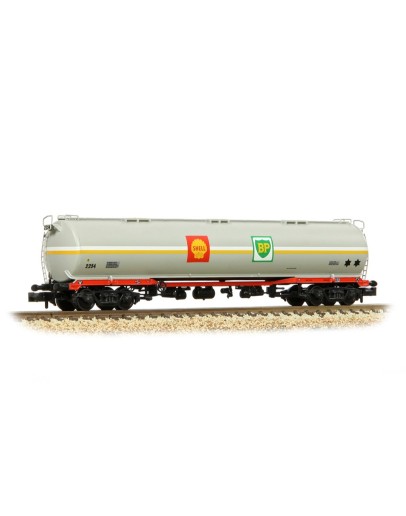 GRAHAM FARISH N GAUGE WAGON 373-564A BR 102T TEA BOGIE TANK WAGON SHELL/BP GREY #2254 FAR373564A