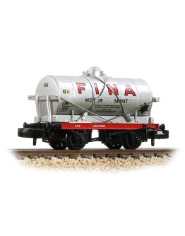 GRAHAM FARISH N GAUGE WAGON 373-658A BR 14T TANK WAGON 'FINA' SILVER #136 FAR373658A