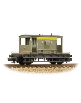 GRAHAM FARISH N GAUGE WAGON 377-529A BR 20T BRAKE VAN BR ENGINEERS GREY & YELLOW [WEATHERED] # DB950619 FAR377529A