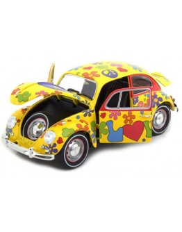 GREENLIGHT COLLECTIBLES 1/18 DIE-CAST CAR - 13509 - 1967 VW BEETLE HIPPY GL13509