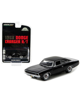 GREENLIGHT COLLECTIBLES 1/64 DIE-CAST CAR - 44724 - 1968 DODGE CHARGER R/T - BLACK -  GL44724