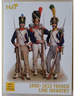 HAT 1/72 SCALE PLASTIC MILITARY MODEL FIGURES - 8095  - 1808-1812 FRENCH LINE INFANTRY HAT8095