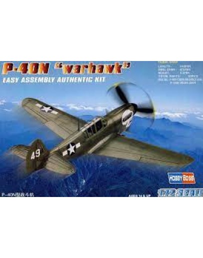 HOBBY BOSS 1/72 SCALE MODEL AIRCRAFT KIT - 80252 - P40N WARHAWK HB80252