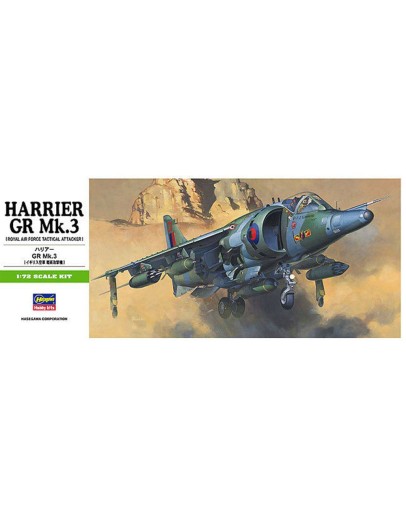 HASEGAWA 1/72 SCALE PLASTIC KIT - 00236 - Harrier GR Mk.3 