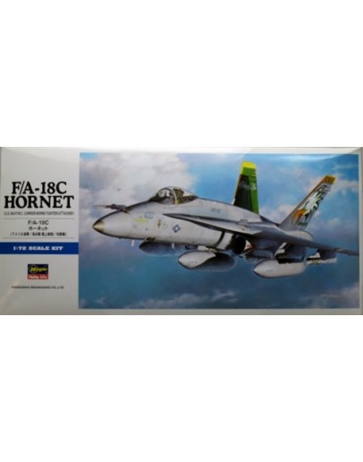 HASEGAWA 1/72 SCALE PLASTIC KIT - 00438 - F/A-18C HORNET HA00438