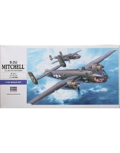 HASEGAWA 1/72 SCALE PLASTIC KIT - 00546 - B-25J MITCHELL HA00546