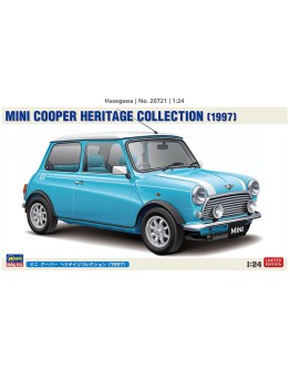 HASEGAWA 1/24 SCALE PLASTIC MODEL KIT - 20721 - MINI COOPER HERITAGE COLLECTION [1997] - HA20721