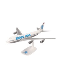 HERPA 1/250 SCALE PLASTIC SNAP FIT MODEL - 614153 - Pam Am Boeing 747-100