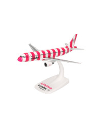 HERPA 1/200 SCALE PLASTIC SNAP FIT MODEL - 614788 - Condor Airbus A320 - Fly Pink Plane