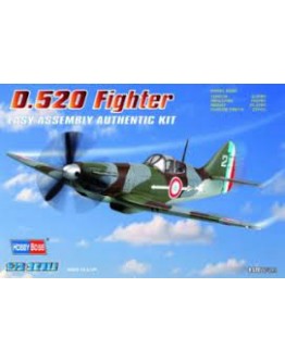 HOBBY BOSS 1/72 SCALE MODEL AIRCRAFT KIT - 80237 -  FRENCH D.520 FIGHTER HB80237