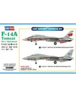 HOBBY BOSS 1/72 SCALE MODEL AIRCRAFT KIT - 80279 - F-14A TOMCAT HB80279