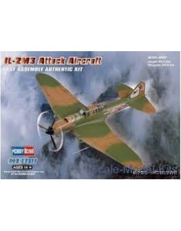 HOBBY BOSS 1/72 SCALE MODEL AIRCRAFT KIT - 80285 - SOVIET IL-2M3 GROUND ATTACK AIRCRAFT HB80285