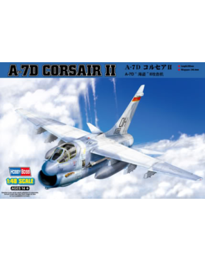 HOBBY BOSS 1/48 SCALE MODEL AIRCRAFT KIT - 80344 - A-7D Corsair II
