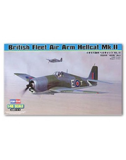 HOBBY BOSS 1/48 SCALE MODEL AIRCRAFT KIT - 80361 - GRUMMAN F6F-3 HELLCAT MK II BRITISH FLEET AIR ARM - HB80361