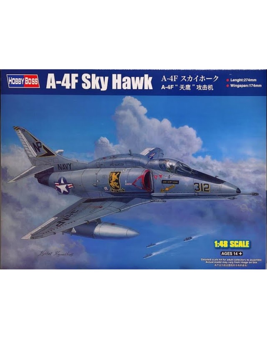 HOBBY BOSS 1/48 SCALE MODEL AIRCRAFT KIT - 81765 - DOUGLAS A-4F SKYHAWK ...