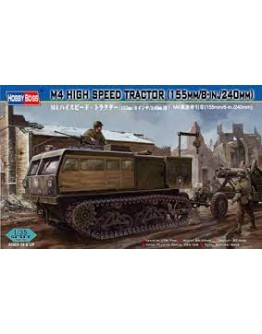 HOBBY BOSS 1/35 SCALE MILITARY MODEL KIT - 82408 - M4 HIGH SPEED TRACTOR (155MM/8-IN./240MM)  HB82408