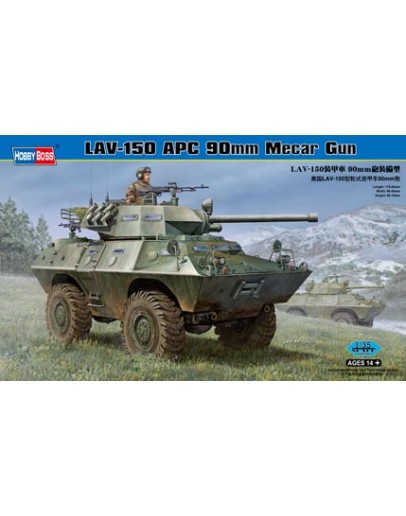 HOBBY BOSS 1/35 SCALE MILITARY MODEL KIT - 82421 - LAV-150 APC MECAR GUN HB82421