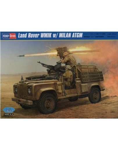 HOBBY BOSS 1/35 SCALE MILITARY MODEL KIT - 82447 - LANDROVER WMIK W/MILAN ATGM HB82447