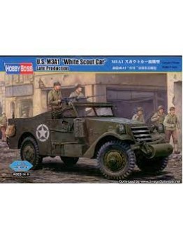 HOBBY BOSS 1/35 SCALE MILITARY MODEL KIT - 82452 - US M3A1 "WHITE SCOUT CAR" HB82452