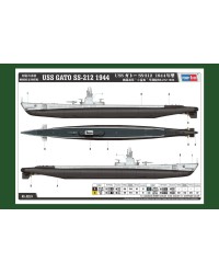 HOBBY BOSS 1/350 SCALE MODEL SUBMARINE KIT - 83524 - USS GATO CLASS SS-212 [1944]