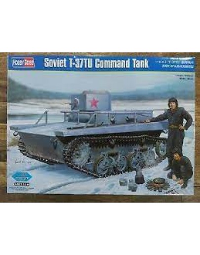 HOBBY BOSS 1/35 SCALE MILITARY MODEL KIT - 83820 - SOVIET T-37TU COMMAND TANK  HB83820