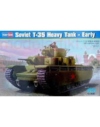 HOBBY BOSS 1/35 SCALE MILITARY MODEL KIT - 83841 - T35 RUSSIAN TANK HB83841