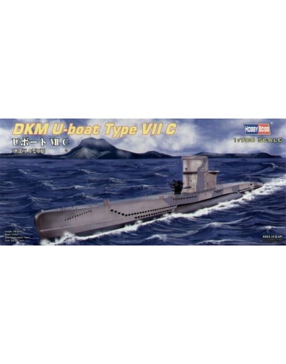 HOBBY BOSS 1/700 SCALE MODEL SUBMARINE KIT - 87009 - WW II GERMAN DKM TYPE VII-C  U-BOAT- HB87009