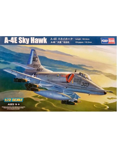 HOBBY BOSS 1/72 SCALE AIRCRAFT  MODEL KIT - 87254 DOUGLAS A-4E SKYHAWK HB87254