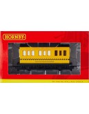 HORNBY OO SCALE CARRIAGE - R296 TRACK CLEANING COACH - TRACK MAINTENANCE DEPARTMENT YELLOW