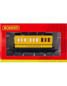HORNBY OO SCALE CARRIAGE - R296 TRACK CLEANING COACH - TRACK MAINTENANCE DEPARTMENT YELLOW