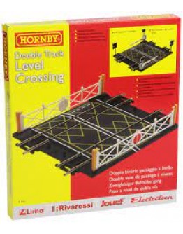 HORNBY OO ACCESSORIES - 0636 - DOUBLE TRACK LEVEL CROSSING HRR0636