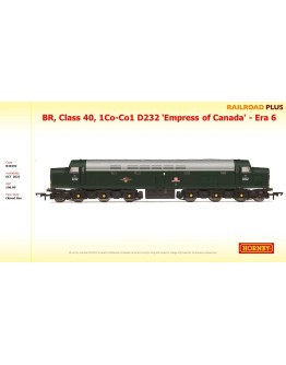 HORNBY RAILROAD PLUS OO SCALE DIESEL LOCOMOTIVE - R30192 - ENGLISH ELECTRIC TYPE 4 CLASS 40 1Co-Co1 # D232 'EMPRESS OF CANADA'