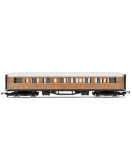 HORNBY OO SCALE CARRIAGE - R4332 -LNER TEAK COMPOSITE COACH #22357
