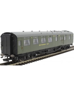HORNBY OO SCALE CARRIAGE - R4816A - SR Maunsell Restaurant Kitchen & Dining Car # 7865 SR Olive Green