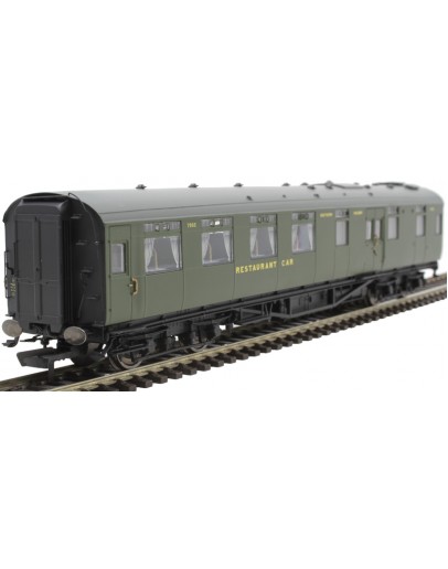 HORNBY OO SCALE CARRIAGE - R4816A - SR Maunsell Restaurant Kitchen & Dining Car # 7865 SR Olive Green