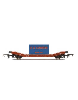 HORNBY OO SCALE WAGON - R60073 - LOWMAC & LOAD 'A.A LUCASSEN MACHINE TOOLS'