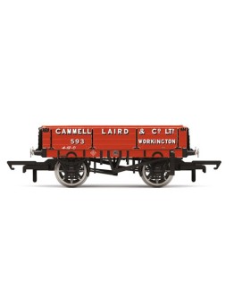 HORNBY OO SCALE Wagon - R60156 - CAMMELL LAIRD & CO. LTD., WORKINGTON # 593 - 3 PLANK WAGON [RED]