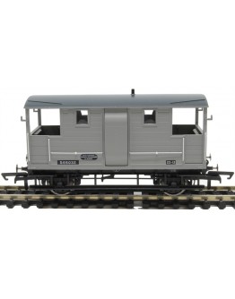 HORNBY OO SCALE Wagon - R6915A - Ex LSWR 24 Ton Goods Brake Van # S55032 - BR Grey
