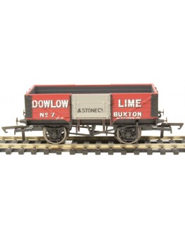 HORNBY OO SCALE Wagon - R6947 - 5 Plank Open Wagon - Dowlow Lime & Stone Co - Red / Grey