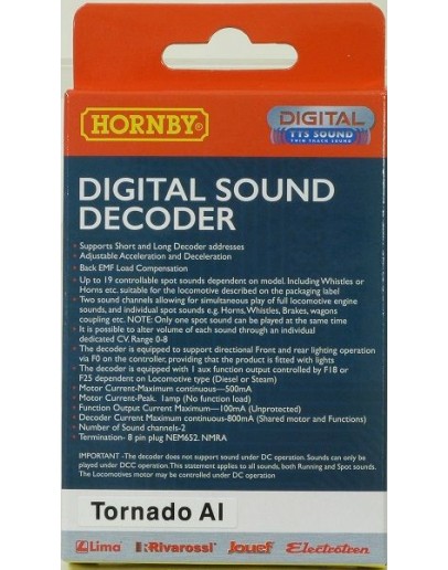 HORNBY OO SCALE TTS SOUND DECODER - R8108 - TTS Sound Decoder & Speaker - LNER/BR Class A1 Tornado