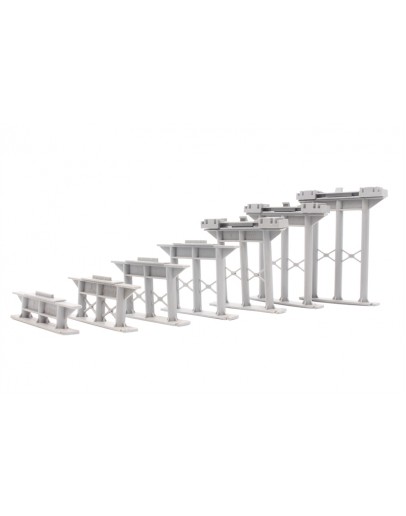 HORNBY OO SCALE SETTRACK - R0658 - Inclined Piers to raise 1 track to a height of 63 mm