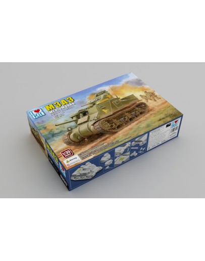 I LOVE KIT 1/35 SCALE PLASTIC MILITARY MODEL KIT - 63517 - M3A3 MEDIUM TANK