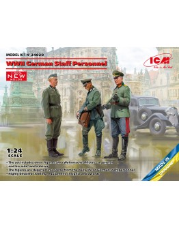 ICM 1/24 SCALE PLASTIC  FIGURES  - 24020 - WWII German Staff Personnel